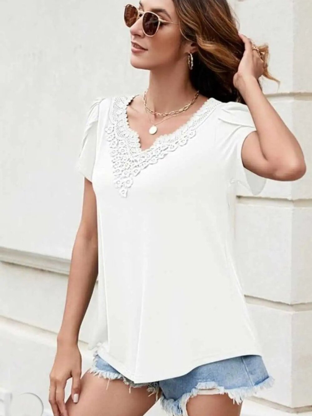 Stunning White Lace Blouse, So Soft!